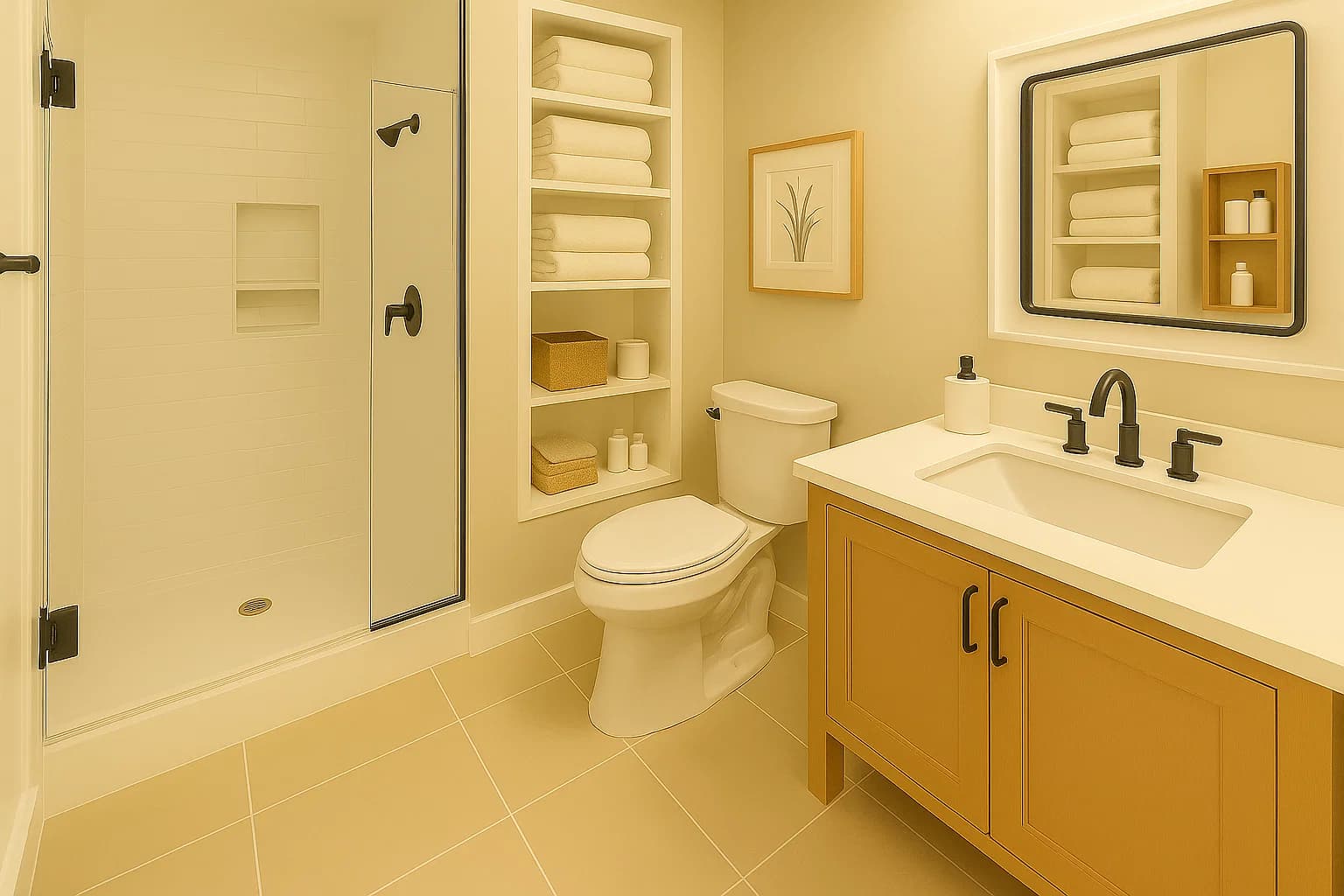 After: Space-Optimized Bathroom